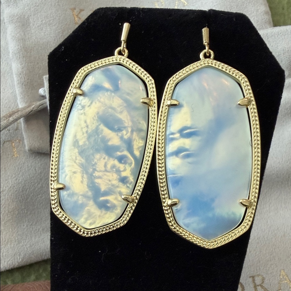 Kendra Scott Iridescent Opalite Gold Danielle Earrings